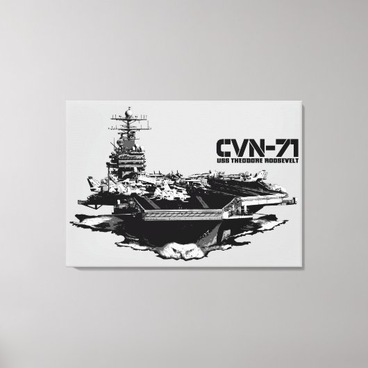 Vliegtuig Theodore Roosevelt Wrappedcanvas Canvas Afdruk (Voorkant)