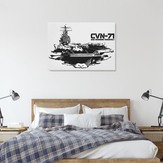 Vliegtuig Theodore Roosevelt Wrappedcanvas Canvas Afdruk (Insitu (Slaapkamer))