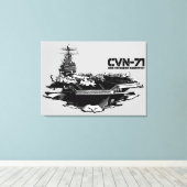 Vliegtuig Theodore Roosevelt Wrappedcanvas Canvas Afdruk (Insitu (Houten vloer))