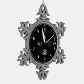 Vliegtuig Tin Sneeuwvlok Ornament (Links)