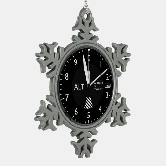 Vliegtuig Tin Sneeuwvlok Ornament (Links)