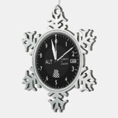 Vliegtuig Tin Sneeuwvlok Ornament (Rechts)