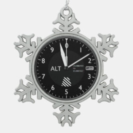 Vliegtuig Tin Sneeuwvlok Ornament