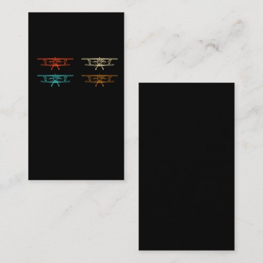 Vliegtuig toekomstige piloot van het  propeller-vl visitekaartje (Voorkant / Achterkant)