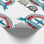  Vliegtuig Toerisme Avonturen Logo Aviation Cadeaupapier (Hoek)