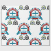  Vliegtuig Toerisme Avonturen Logo Aviation Cadeaupapier (Vlak)