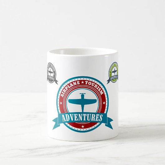  Vliegtuig Toerisme Avonturen Logo Aviation Koffiemok