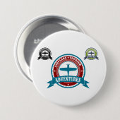  Vliegtuig Toerisme Avonturen Logo Aviation Ronde Button 7,6 Cm (Voorkant /achterkant)
