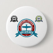  Vliegtuig Toerisme Avonturen Logo Aviation Ronde Button 7,6 Cm (Voorkant)