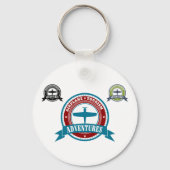  Vliegtuig Toerisme Avonturen Logo Aviation Sleutelhanger (Achterkant)