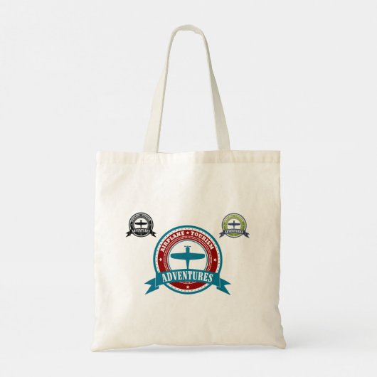  Vliegtuig Toerisme Avonturen Logo Aviation Tote Bag (Achterkant)