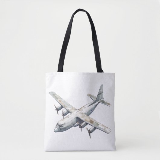 Vliegtuig Tote Bag (Voorkant)