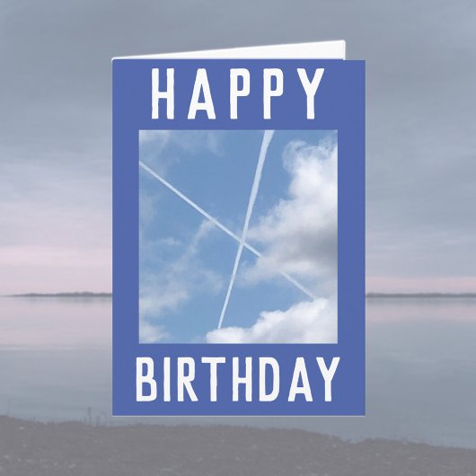 Vliegtuig Trails vormen een Saltire in the Sky Kaa Kaart