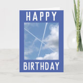 Vliegtuig Trails vormen een Saltire in the Sky Kaa Kaart (Voorkant)