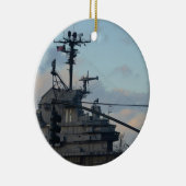 Vliegtuig transporteur in New York Keramisch Ornament (Rechts)