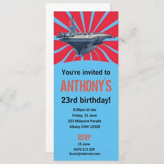 Vliegtuig transporteur kaart (Voorkant / Achterkant)