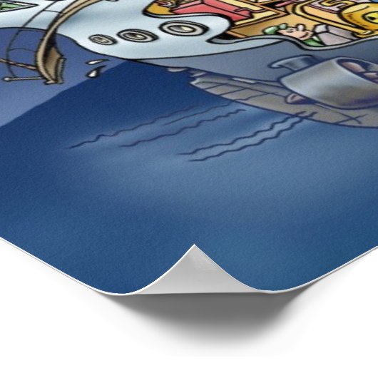 Vliegtuig transporteur poster (Hoek)