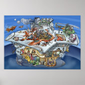 Vliegtuig transporteur poster (Voorkant)