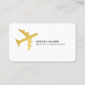 Vliegtuig Travel Consultant eenvoudig en elegant Visitekaartje (Voorkant)