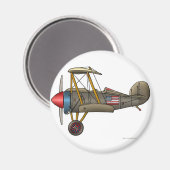 Vliegtuig  tweedekker magneten (Voorkant / Achterkant)