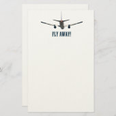 Vliegtuig uit de buurt briefpapier (Voorkant / Achterkant)