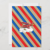 Vliegtuig Uitnodiging, 1e Verjaardag voor Jongen Kaart (Achterkant)