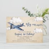 vliegtuig uitnodiging ter gelegenheid van zondag (Staand voorkant)