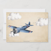 vliegtuig uitnodiging ter gelegenheid van zondag (Achterkant)