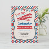  vliegtuig: uitnodiging voor een verkennend avontu (Staand voorkant)