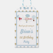 Vliegtuig/ Up and Away Verjaardag Labels Cadeaulabel (Voorkant)