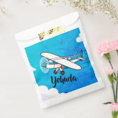 Vliegtuig upsherin bedankzakje (Gezegeld)