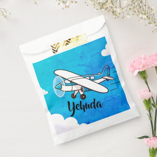 Vliegtuig upsherin bedankzakje (Gezegeld)