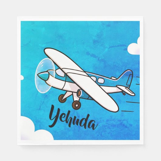 Vliegtuig upsherin servetten (Voorkant)