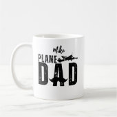 Vliegtuig vader en vliegtuig, grappige Vaderdag Koffiemok (Links)