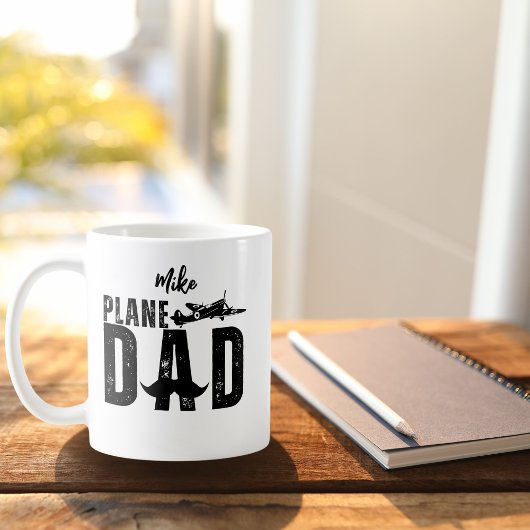 Vliegtuig vader en vliegtuig, grappige Vaderdag Koffiemok