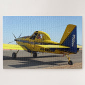 Vliegtuig van Air Tractor (geel en blauw) Legpuzzel (Horizontaal)