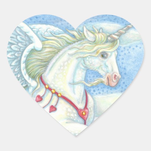 VLIEGTUIG VAN DE HOORZITPLAATS UNICORN, PEGASUS HO HART STICKER (Voorkant)