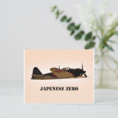 Vliegtuig van de Japanse Zero Wereldoorlog 2 Briefkaart (Staand voorkant)