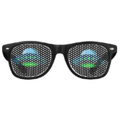 VLIEGTUIG VAN DE VEILIGE UFO NOVELTY SUNGLASSES SH RETRO ZONNEBRIL (Voorkant)