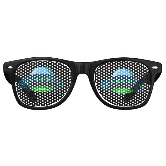 VLIEGTUIG VAN DE VEILIGE UFO NOVELTY SUNGLASSES SH RETRO ZONNEBRIL (Voorkant)