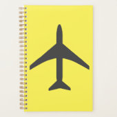 Vliegtuig van Funky Grey Plane Pilot Aviation Planner (Voorkant)