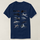 Vliegtuig van het snelste Jet Fighters-vliegtuig v T-shirt (Design voorkant)