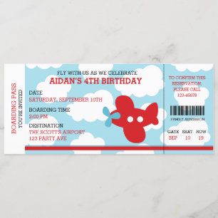 Vliegtuig van het vliegveld van Birthday-instapmod Kaart