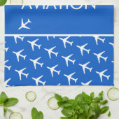 Vliegtuig van het witte-vliegveld Funky Pilot Avia Theedoek (Gevouwen)