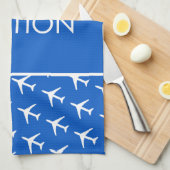 Vliegtuig van het witte-vliegveld Funky Pilot Avia Theedoek (Quarter Fold)