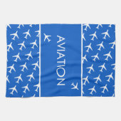 Vliegtuig van het witte-vliegveld Funky Pilot Avia Theedoek (Horizontaal)