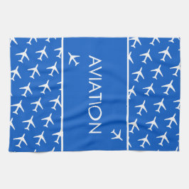 Vliegtuig van het witte-vliegveld Funky Pilot Avia Theedoek