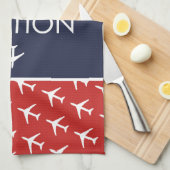 Vliegtuig van het witte-vliegveld Funky Pilot Avia Theedoek (Quarter Fold)