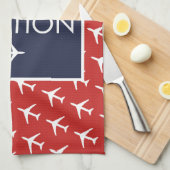 Vliegtuig van het witte-vliegveld Funky Pilot Avia Theedoek (Quarter Fold)