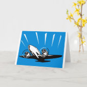 vliegtuig van propellervliegtuig vliegend kaart (Gele Bloem)